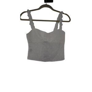 Princess Polly White Lace Crop Tank Women's